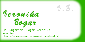 veronika bogar business card